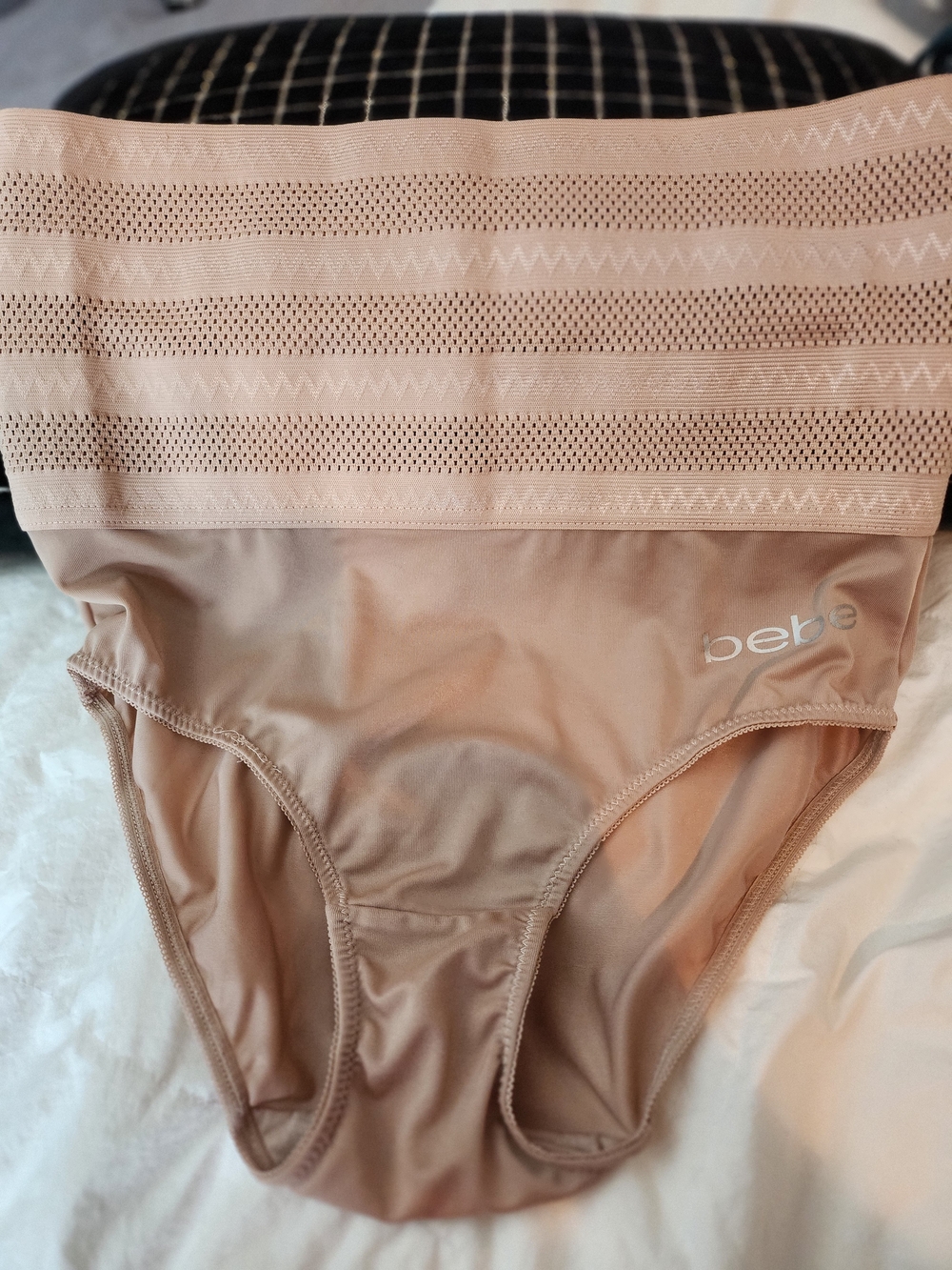 bebe High-Waist Shaping Brief in Nude Blush